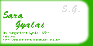 sara gyalai business card