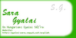 sara gyalai business card